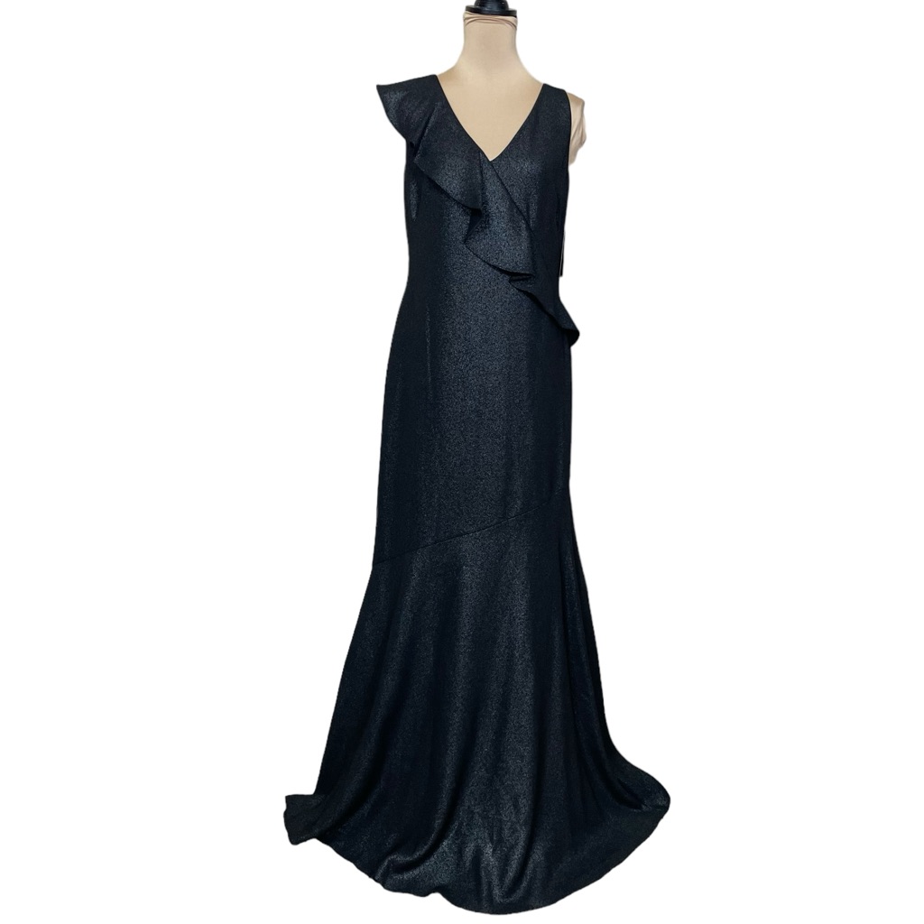 Lauren Ralph Lauren Cap Sleeve With Ruffle Detail Gown Nwt